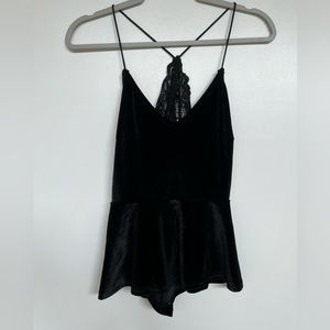 Velvet Lace Back Camisole